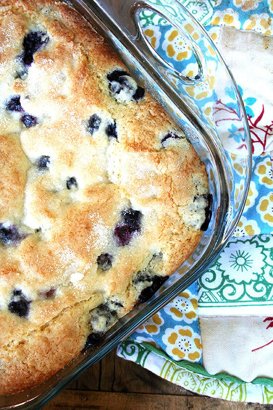I swear buttermilk is magic. I've dwelled on this before. Buttermilk seems to turn everything to gold. Super-moist, super-delicious gold. If you're looking for a delicious, seasonal, berry cake recipe to add to your morning-treat repertoire, this amazing buttermilk blueberry breakfast cake is perfect! // alexandracooks.com