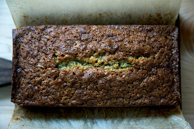 Just baked zucchini bread.