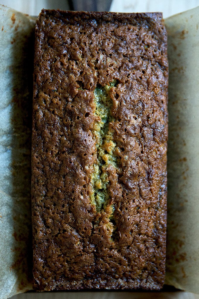 Just baked zucchini bread.