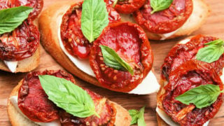 Pretzel Mini Batards – Oven Dried Tomatoes