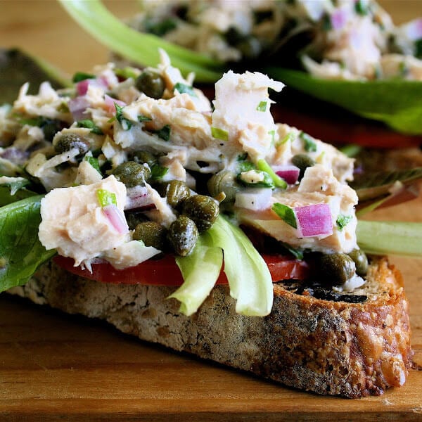 American Tuna Open-Faced Tuna Salad Sandwich - Alexandra's Kitchen