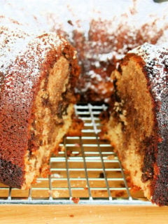This marble cake is incredibly delicious and irresistible. I wake up every morning thinking about it — thus far, the cake has gotten better and better with each passing day. // alexandracooks.com