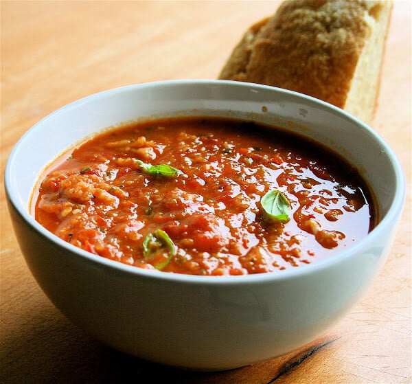 Roasted Tomato Soup Thickened with Bread