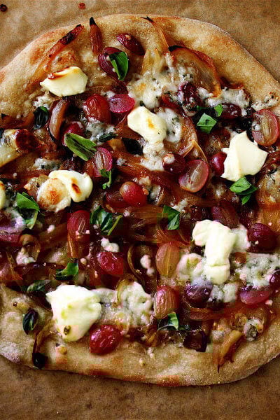 Really, for me, the idea of a perfect dinner is this: several thin-crust pizzas (each topped differently), a salad (a homemade Caesar salad sounds nice at the moment) and a glass of wine. Cooking these pizzas in a wood-burning oven is the only way this recipe could be improved. Desperately want to make one of these adobe ovens I saw being built at San Francisco's Slow Food Nation. // alexandracooks.com