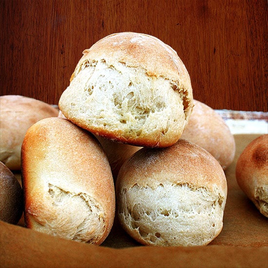 These buttermilk dinner rolls I have devoured in a day-and-a-half. The loaf, I sliced and freeze and have been toasting every morning, spreading with apple butter, cinnamon and sugar, and sometimes just butter and salt. So yummy. // alexandracooks.com