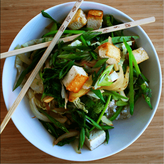 Sometimes all I want for dinner is a big bowl of steaming rice (or noodles) topped with stir-fried veggies, tofu, perhaps a little meat, and, maybe (always) a fried egg. And so, my friends, I ask you, what makes a good but simple stir-fry? // alexandracooks.com