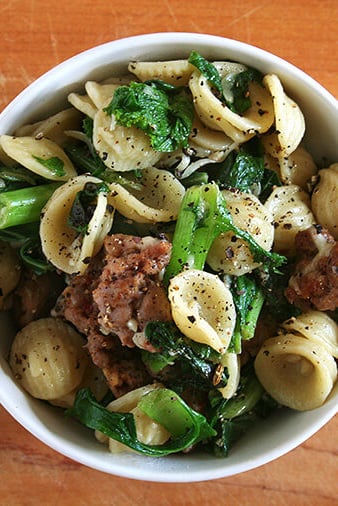 Orecchiette with broccoli rabe and sausage