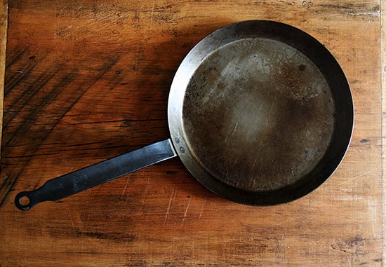 French steel omelet pan