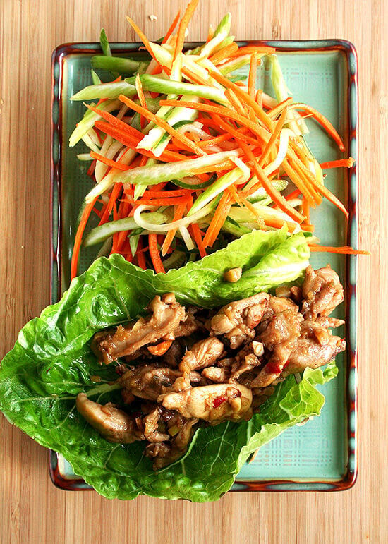These Asian lettuce wraps are simple to prepare, stunning to serve, and exceptionally satisfying to eat. Both the slaw and the meat are incredibly flavorful and the combination of the crunchy cool slaw with the tender hot meat is so yummy. Make it. You'll be happy. I promise. // alexandracooks.com