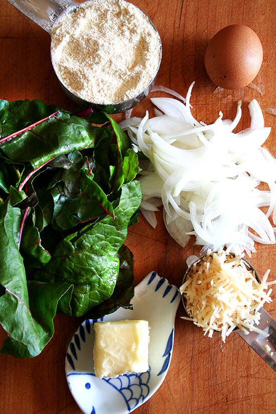 mise en place for dinner for one