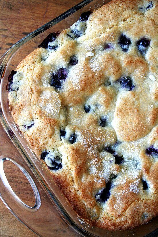 Sourdough Blueberry Breakfast Cake - Lovely Little Kitchen