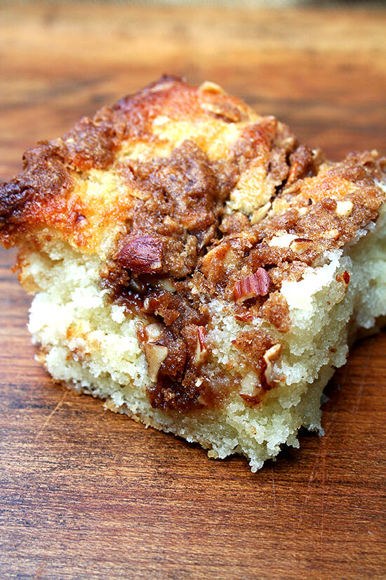 Inspired by the Pioneer Woman's recipe, this classic coffee cake recipe is a keeper. With a cup of black coffee, this treat will make for a special morning. // alexandracooks.com