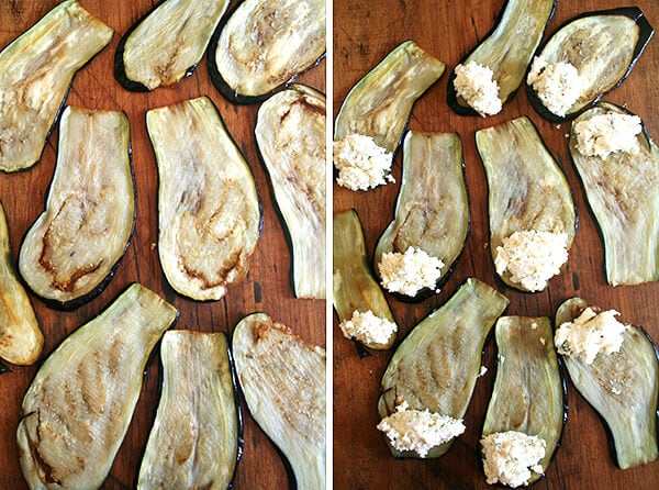 fried eggplant filled with ricotta
