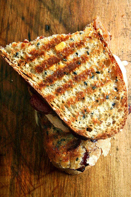 This panini offers a double pairing of sweet and salty — jam and bacon, cheddar and pear — and makes every bite worth savoring. I find the combination irresistible and even served these at a little dinner party. Casual is the new cool, right? It was fun, and at the very least, a lovely way to welcome fall. // alexandracooks.com
