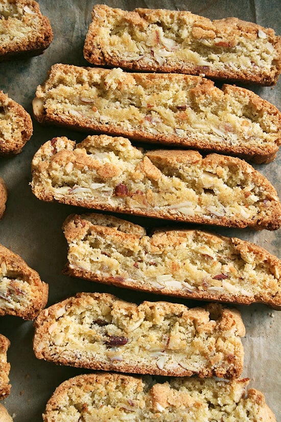 Do you have people coming to visit anytime soon? Would you like them to feel super welcomed? Try these four recipes for guests: vanilla-almond biscotti, coconut almond granola, salted oatmeal cookies and honey whole wheat bread. Your guests might never leave. // alexandracooks.com
