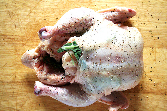 prepped chicken