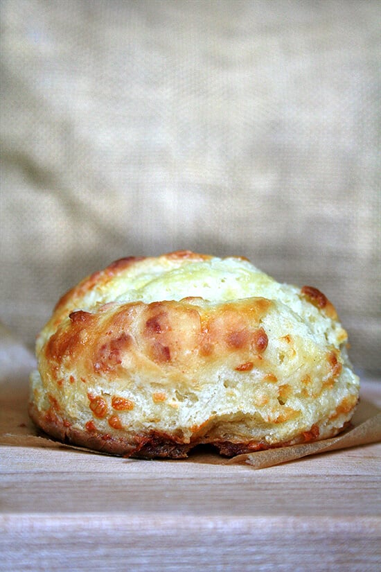 Tender and flaky, these buttermilk cheddar biscuits are the perfect vessel for housing slices of ham or turkey or roast beef, handfuls of arugula, and a slathering of mustard sauce, a must-have recipe if you're making ham this holiday season. // alexandracooks.com