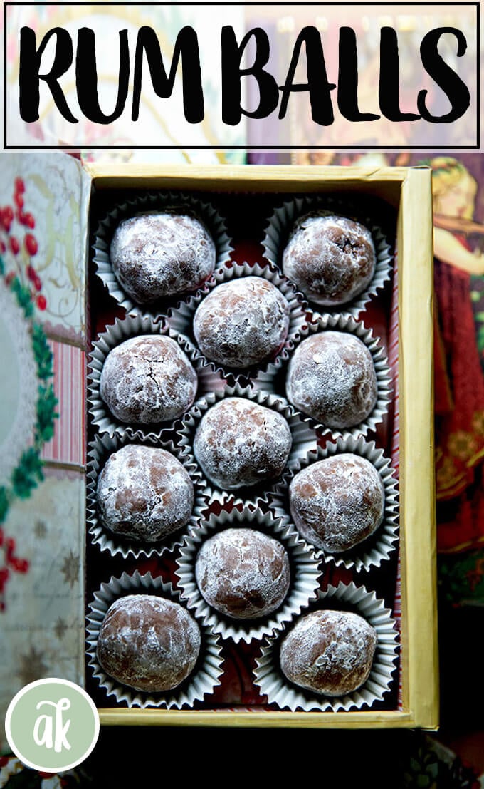 Homemade rum balls, ready to be gifted for the holidays.