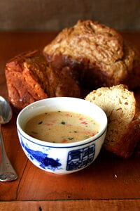 Vermont Cheddar Cheese Soup with Beer Bread