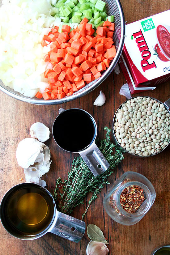 lentil soup ingredients