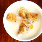 cauliflower and apple soup with olive oil-fried bread