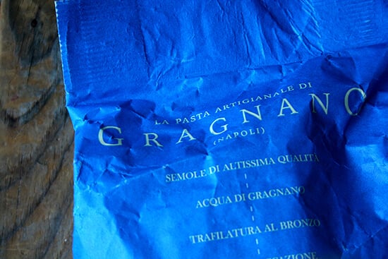 Gragnano pasta from Eataly