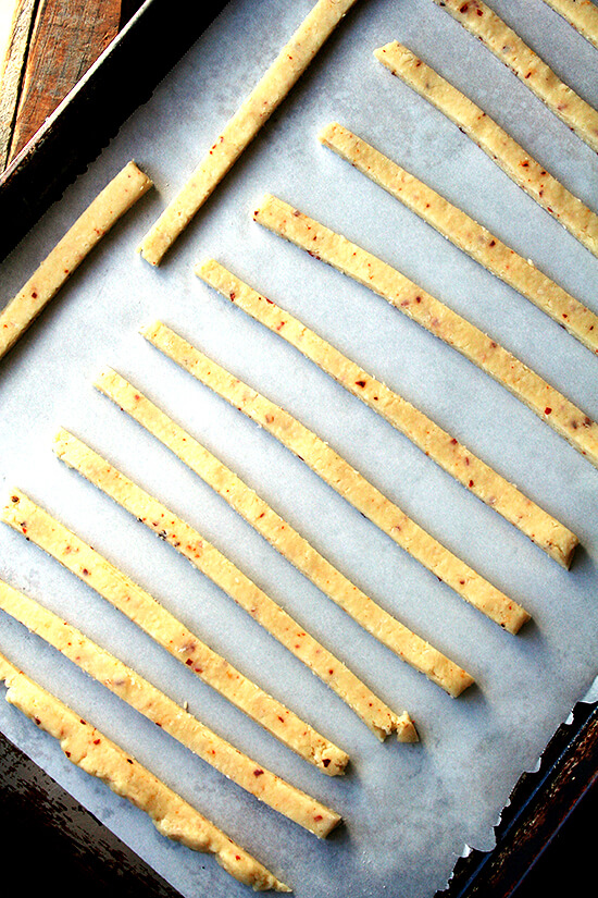 cheese sticks, unbaked