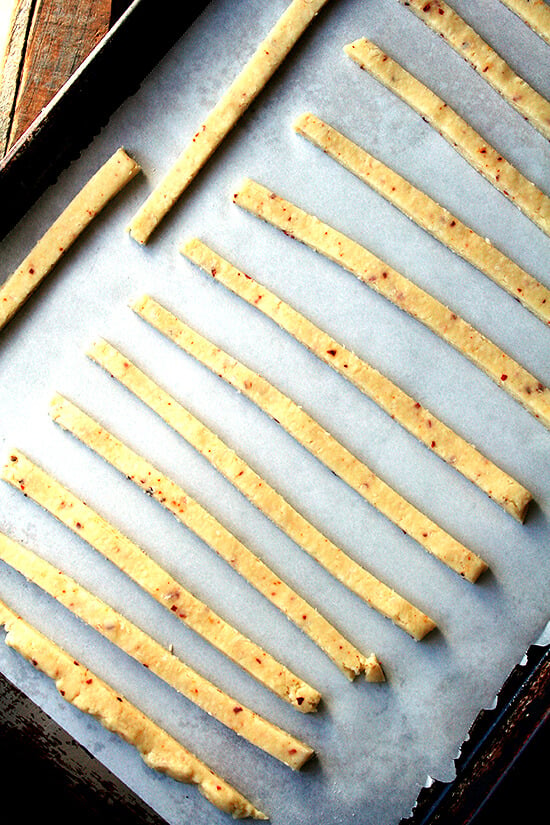 cheese sticks, unbaked