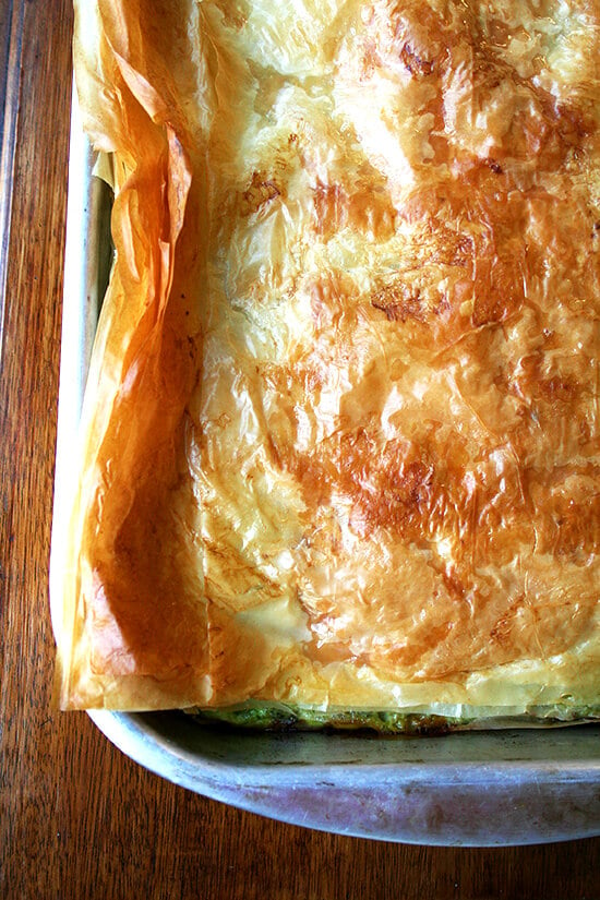 full-size spanakopita