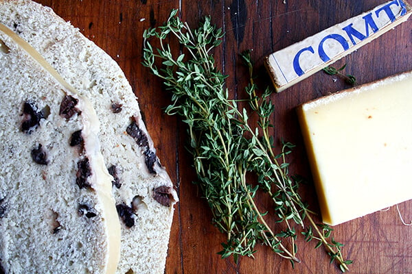 olive bread, thyme, comte