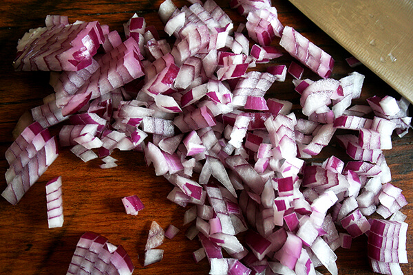 finely diced onions