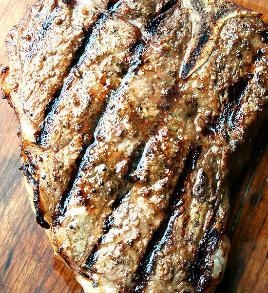 Grilled T-Bone Steak with Dead Easy and Quick Marinade