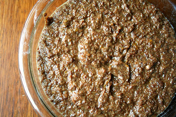 Bran muffin batter in a bowl.