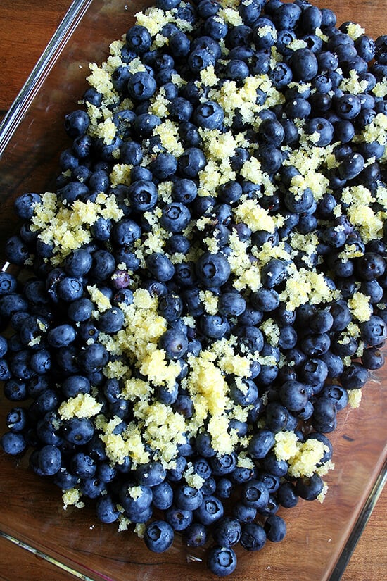 blueberries and lemon sugar