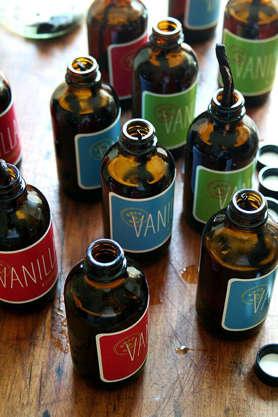 With vanilla beans and alcohol on hand, you are all set to start making homemade vanilla extract. The process couldn't be more simple: heat alcohol just to its boiling point; pour it over split vanilla beans; let the extract steep for at least six weeks. // alexandracooks.com