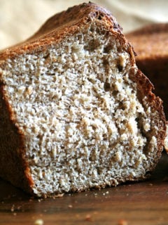 This no-knead oatmeal bread is a cinch to prepare — true to the title, no kneading is involved — and the bread, chewy in texture and slightly sweet, is just straight-up delicious, a treat to have on hand. // alexandracooks.com