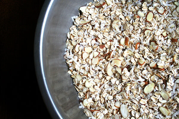 oats, coconut and almonds