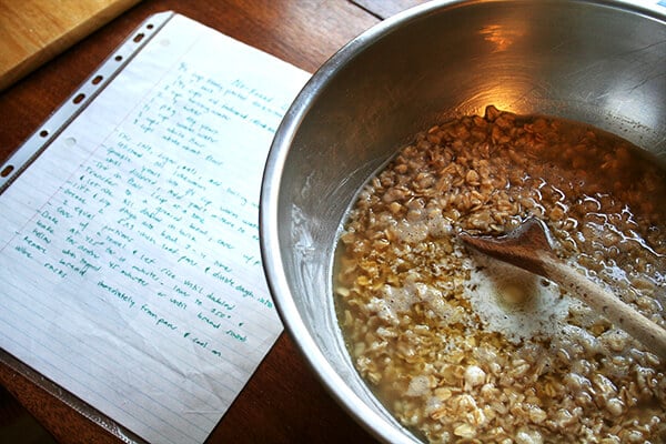 soaking oats, brown sugar & butter