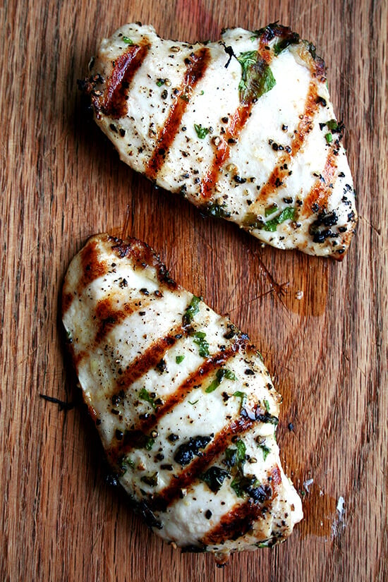 grilled chicken breasts