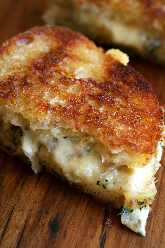 grilled cheese with comte, thyme & shallots