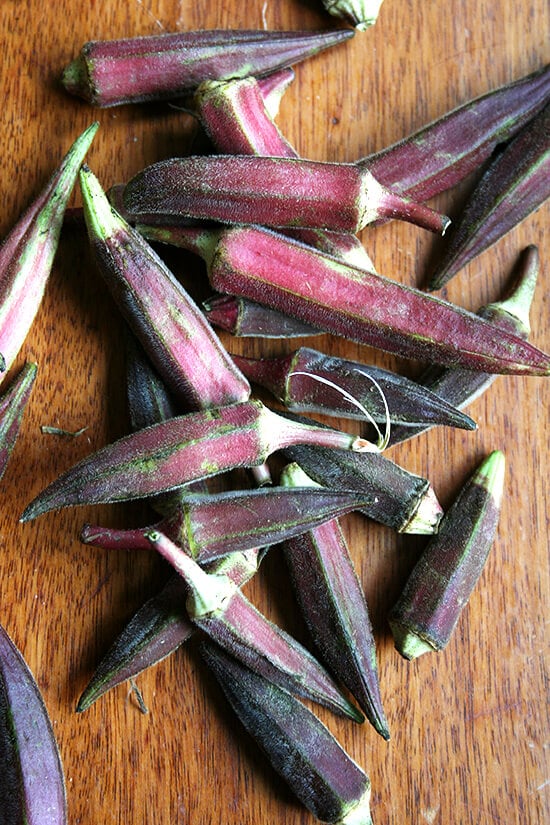 purple okra