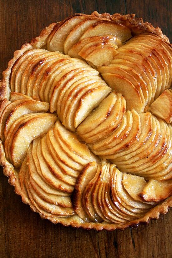 French apple tart, glazed.