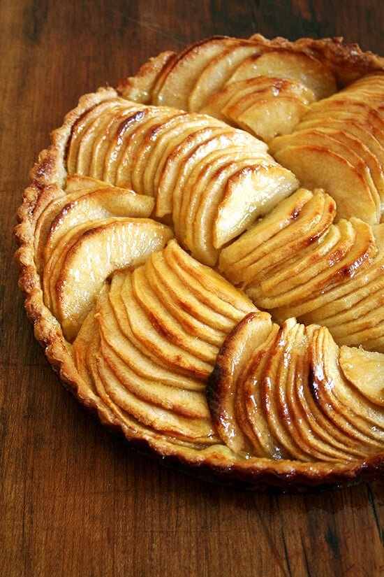 Brimming with fanned apple slices, this French apple tart makes for a beautiful finale to any fall dinner. Peeling and slicing do take a bit of time, but the effort is worth the reward, and results in a most delectable and elegant dessert! // alexandracooks.com