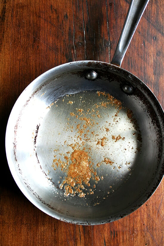 brown butter for the orzo risotto