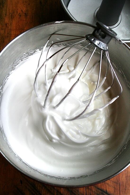 egg whites, beaten