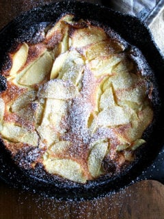 This apple pancake is one of the most fun recipes to prepare as it comes together in just minutes, puffs dramatically in the oven, and feeds four comfortably (so long as you provide some bacon or sausage on the side.) // alexandracooks.com