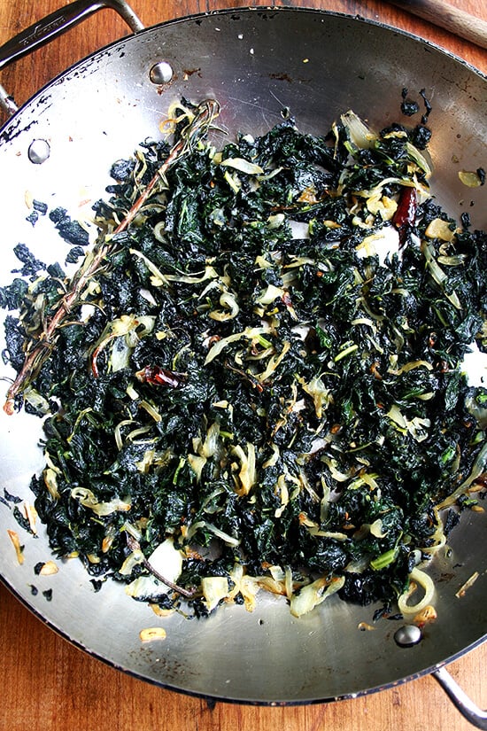 slow cooked Tuscan kale