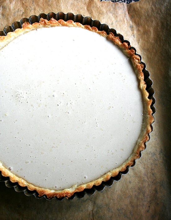 tart, ready for oven