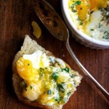 Herb and Gruyère-Topped Baked (Shirred) Eggs