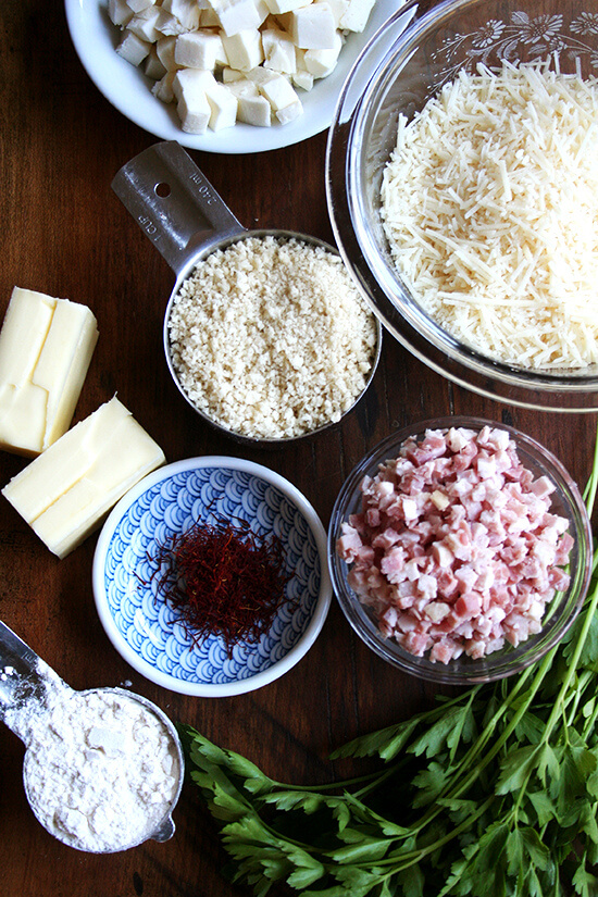 ingredients for arancini macaroni & cheese